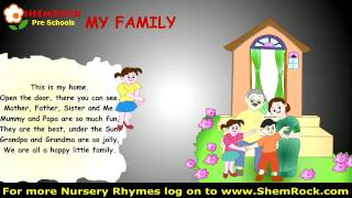 Nursery Rhymes My Family Songs with lyrics [upl. by Ynatirb]