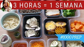 COCINA UN DÍA PARA COMER TODA LA SEMANA ¡SALUDABLE  1000PREP [upl. by Byrn]