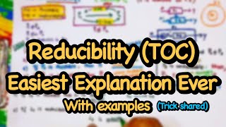 REDUCIBILITY TOC  THEORY OF COMPUTATION  DECIDABLE UNDECIDABLE  WITH EXAMPLE GATE FOR GEEKS CSE [upl. by Floeter]