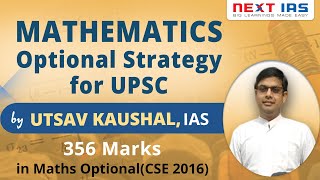 quotMathematics Optional Strategy for UPSC CSEquot by Utsav Kaushal IAS [upl. by Agosto]