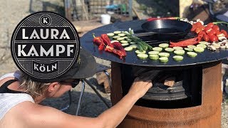 Steel Plate BBQ  Cheap and Easy Outdoor Kitchen [upl. by Fisk]