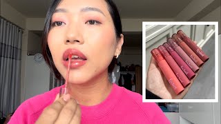 ETUDE HOUSE Fixing Tint Lipstick  REVIEW  Swatches [upl. by Hobey]