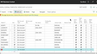 Business Central Journal General Templates and Batches [upl. by Elbertine637]