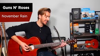 November Rain  Guns N Roses Guitar Lesson Tutorial  Easy Chords [upl. by Frodi]