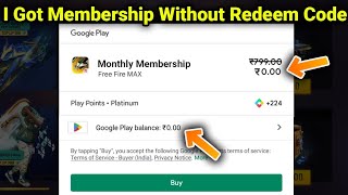 I Got Membership Without Redeem Code From Playstore In 5 Minute  How To Get Membership [upl. by Hekker]