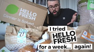 I tried HELLO FRESH for a weekAGAIN UK 2021 unboxing  honest review [upl. by Duwad]