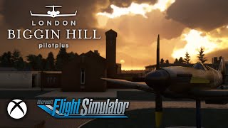 Classic London Biggin Hill Airport in Microsoft Flight Sim  Official DLC  Xbox amp PC [upl. by Doro]