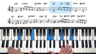 quotThe Christmas Songquot Jazz Piano Tutorial  Chestnuts Roasting On An Open Fire [upl. by Nodnyl]