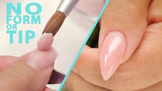 Building an Acrylic Nail WITHOUT a Form or Tip [upl. by Tyrus]