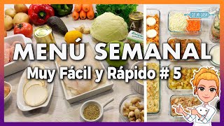 💚 MENÚ SEMANAL Muy FÁCIL y RÁPIDO  5 🗓 Cómo ORGANIZARSE para DISFRUTAR MÁS de tu TIEMPO 😃 [upl. by Atelahs]