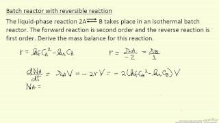 Batch Reactor with Reversible Reaction [upl. by Stephana]