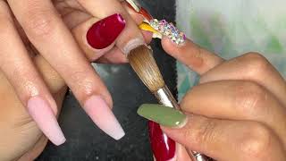 Acrylic Nails Tutorial  Ombré Nails  Acrylic Coffin Nails [upl. by Shena966]