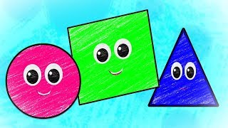 The Shapes Song  Learn Shapes  Crayons Nursery Rhymes  Kids Songs For Children [upl. by Ahsiel436]