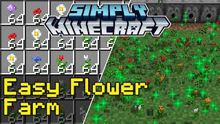 Easy Flower Farm Tutorial  Simply Minecraft Java Edition 117118 [upl. by Mellar]