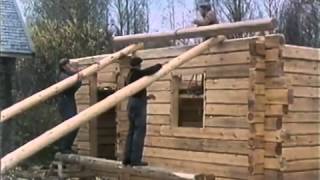 Traditional Finnish Log House Building Process [upl. by Ilatfen601]