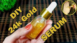 How to Make 24k GOLD Serum DIY at Home Cheaply for Glowing Skincare [upl. by Pathe]