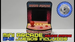 MINI ARCADE  ARCADE STATION 240 JUEGOS DE 8 BITS [upl. by Sumaes]