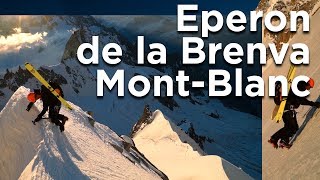 Eperon de la Brenva Couloir Gussfeldt Chamonix MontBlanc ski de randonnée alpinisme montagne [upl. by Sitof]