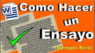 COMO HACER UN ENSAYO EN WORD FÁCIL Y RÁPIDO 2025😱✅ [upl. by Ettevi217]