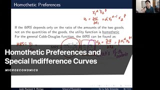 Homothetic Preferences and Special Indifference Curves [upl. by Burgwell494]