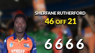 Sherfane Rutherford’s 46 off 21 balls T10 Season 2 [upl. by Suoicerp]