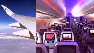 Inside Qatar Airways Airbus A350900 Amazing Economy Class [upl. by Ahsieym]