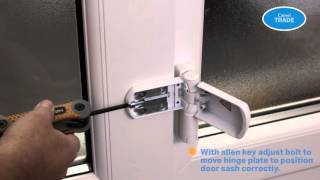 How to Adjust a hinge for a Dropped PVC Door [upl. by Swinton]