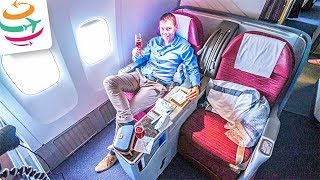 Qatar Airways Business Class ENG 777300ER  YourTravelTV [upl. by Friederike659]