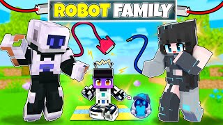 Adopted By ROBOT FAMILY In Minecraft HINDI [upl. by Elleirol]