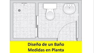 Como Diseñar Un Baño  Medidas en Planta [upl. by Amaryl315]