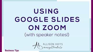 Using Google Slides on Zoom [upl. by Leyes]