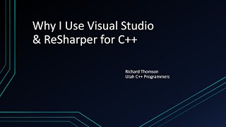 Why I Use Visual Studio amp ReSharper for C [upl. by Campbell]