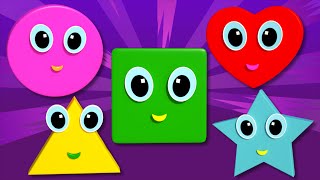 Shapes Song  Songs For Children And Kids  Learn Shapes With Colors [upl. by Freddie]