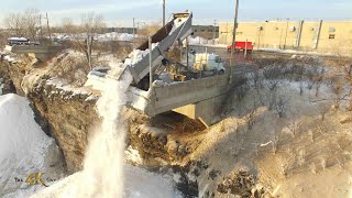 Two hour raw video of snow removal operations in Montreal Canada [upl. by Rehptsirhc]