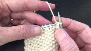 How to Bind Off in Pattern  Seed Stitch [upl. by Ahsote904]