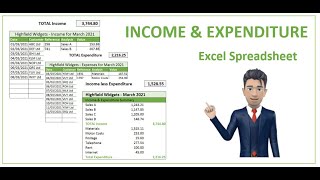 Income and Expenditure Spreadsheet  Step by Step instructions [upl. by Eamaj]