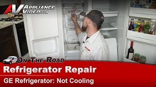 GE Refrigerator Repair  Not Cooling  Heater [upl. by Ynaitirb866]