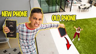 BREAKING My Parents PHONE Then SURPRISING Them with NEW iPHONE 12  The Royalty Family [upl. by Adnahc]