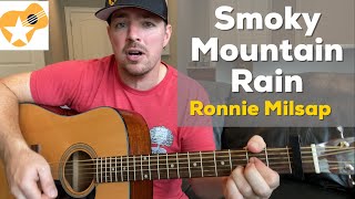 Smoky Mountain Rain  Ronnie Milsap  Beginner Guitar Lesson [upl. by Atiuqehc]