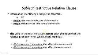 ESL Restrictive and Nonrestrictive Relative Clauses [upl. by Blood]