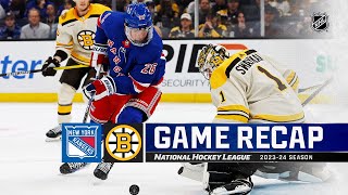 Rangers  Bruins 1216  NHL Highlights 2023 [upl. by Shiau]