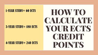 HOW TO CALCULATE ECTS USING CREDIT UNITS [upl. by Linnet]