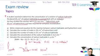 CSEC Chemistry  Titrations and calculations [upl. by Nirak971]