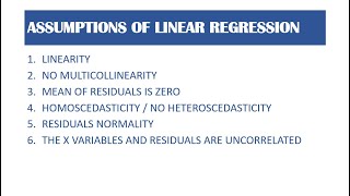 Assumptions of Linear Regression [upl. by Luapnaej]