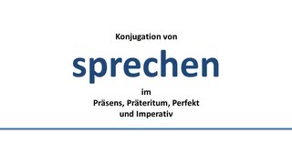 SPRECHEN  Konjugation deutscher VerbenConjugation of German verbs [upl. by Anailuj]