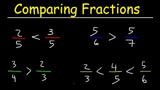 Comparing Fractions With Different Denominators [upl. by Hurff722]