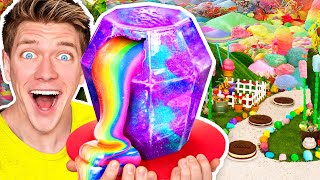 10000 Pounds of Candy Turned Into Candyland  DIY Art Challenge in Real Life for 24 Hours [upl. by Camden]