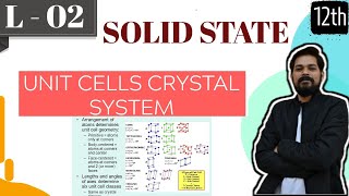 SOLID STATES I CLASS 12 L2 I JEE I NEET I Unit cells  Crystal System with Trick [upl. by Durrell]