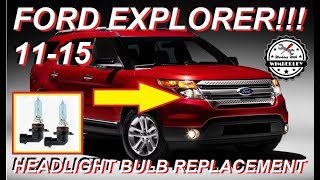 20112015 Ford Explorer Headlight Bulb Replacement amp How to Replace Head Light Bulbs XLT XLS Limited [upl. by Dorena]