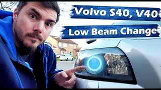 Volvo S40 V40 Headlight Low Beam Change 2004onwards [upl. by Darcy287]